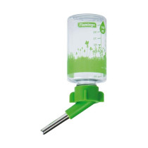 Flamingo Drinking Bottle for Small Animals, 500ml, green white 