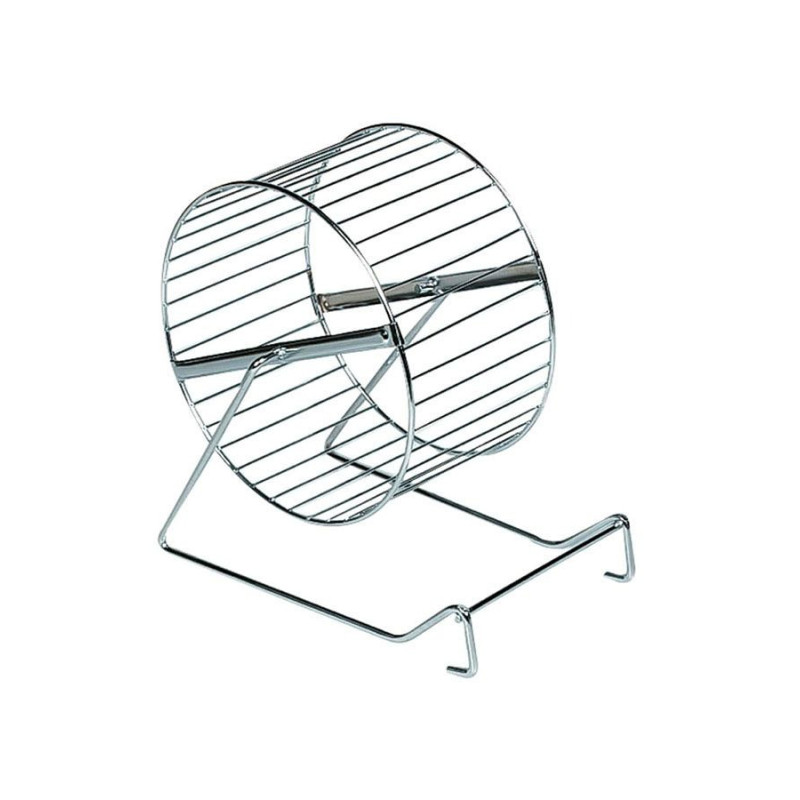 Flamingo Metal Wheel for Hamsters, 15 cm , silver