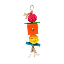 Flamingo Bird Toy Papyr Parakeet Cube Multi-Colour