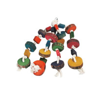 Flamingo Bird Toy Hanger with Beads 4 Ropes