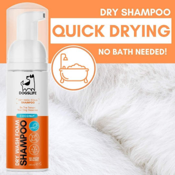 DogsLife Drywash Coconut Dog Shampoo 200ml, 200ml