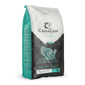 Canagan 12kg Free Run Turkey Dental Dogs Dry Food, Brown