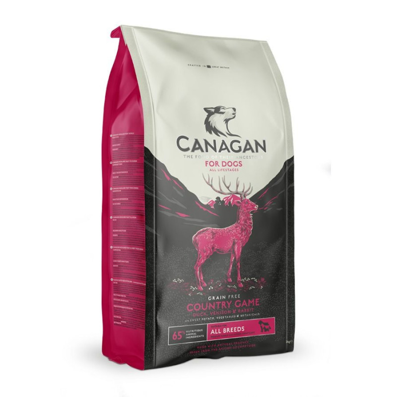 Canagan 12kg Country Game Dog Food for All Breeds Dogs, Brown
