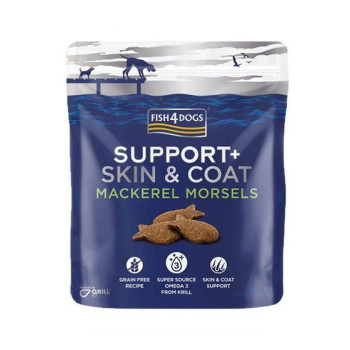 Fish4Dogs 225g Support Plus Skin And Coat Mackerel Morsels, Dog Foods And fish-based biscuits