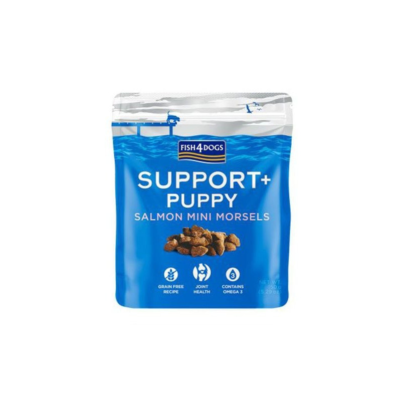 Fish4Dogs 150g Support Plus Puppy Salmon Mini Morsels Treat, Dog Foods
