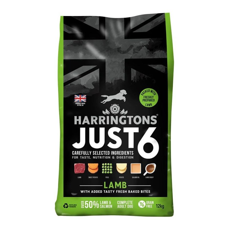Harringtons 12kg Just 6 Lamb Grain Free Dry Dog Food