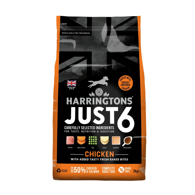 Harringtons 2kg Just 6 Chicken Grain Free Dry Dog Food