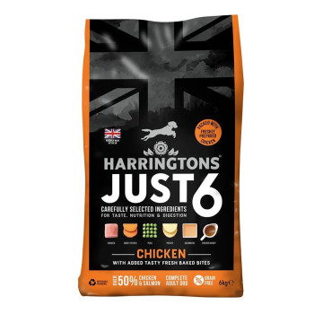 Harringtons 6kg Just 6 Chicken Grain Free Dry Dog Food