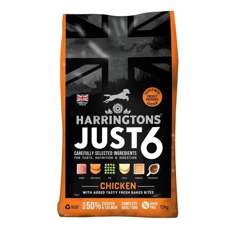 Harringtons 12kg Just 6 Chicken Grain Free Dry Dog Food