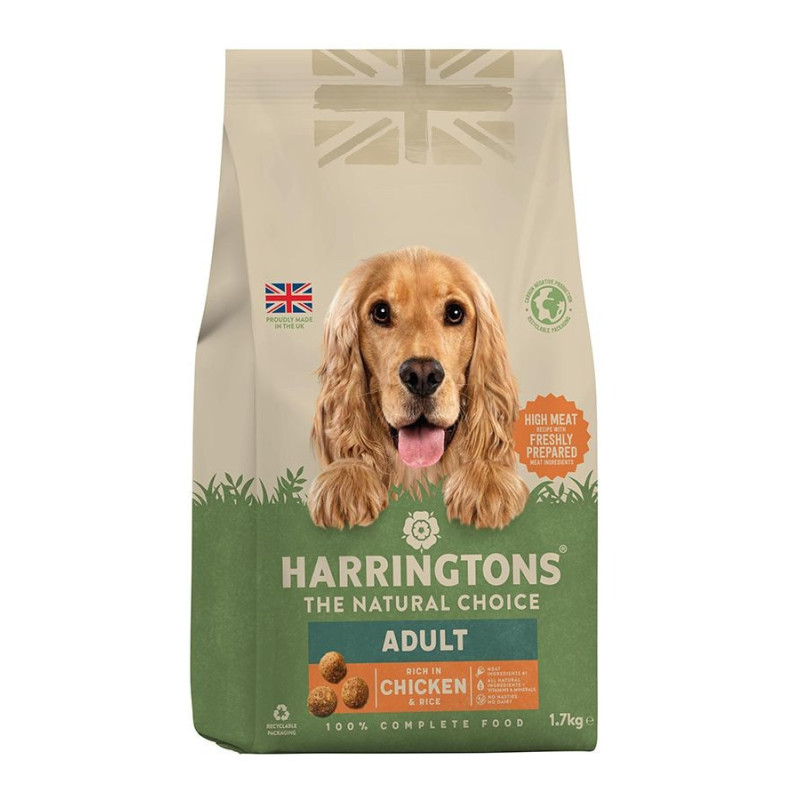 Harringtons 1.7kg Complete Chicken Adult Dry Dog Food, Brown