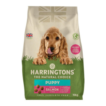 Harringtons 10kg Complete Puppy Salmon And Rice Dry Food, Brown