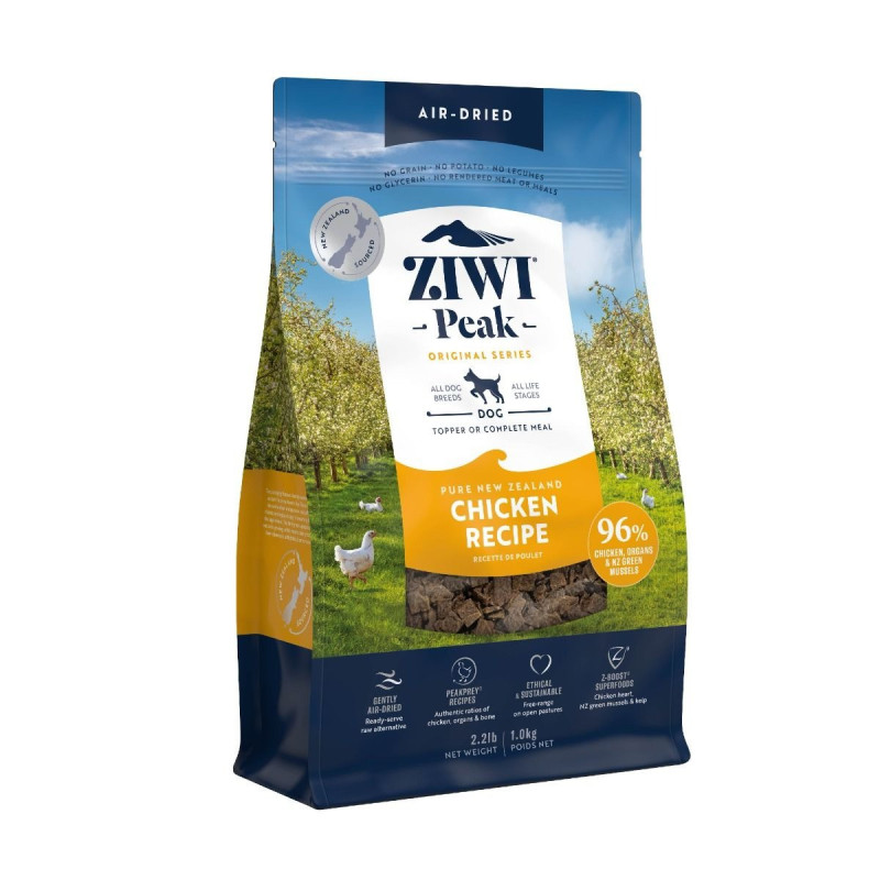 ZiwiPeak 1kg Air Dried Chicken Dog Food, Brown