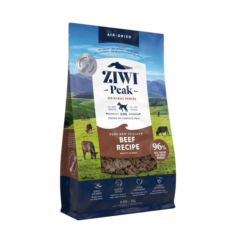 ZiwiPeak 4kg Beef Air Dried Dog Food, Brown