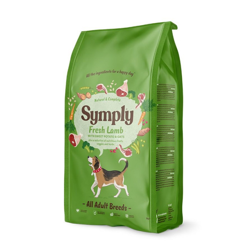 Symply 12kg Adult Fresh Lamb Dry Dog Food