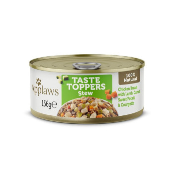 Applaws 156g Taste Topper Stew Chicken Lamb Veg Dog Food Tin