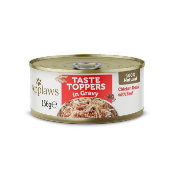 Applaws Taste Topper Gravy Chicken Beef Dog Tin, 156g
