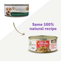 Applaws Taste Topper Broth Chicken Beef Dog Tin, 156g