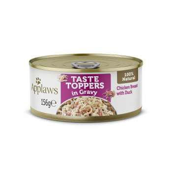 Applaws Taste Topper Gravy Chicken Duck Dog Tin, 156 g