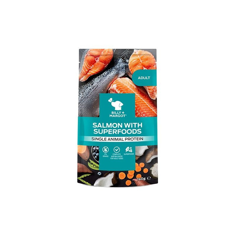 Billy & Margot 140g Adult Salmon with Superfoods Pouch