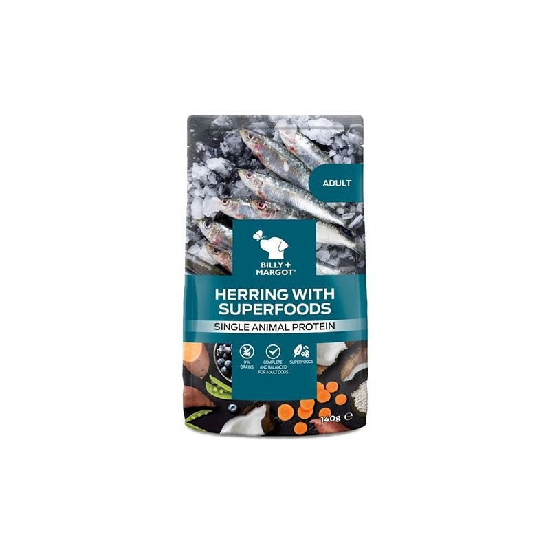 Billy & Margot 140g Adult Herring with Superfoods Pouch