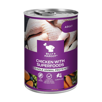 Billy & Margot 395g Adult Chicken with Superfoods Can
