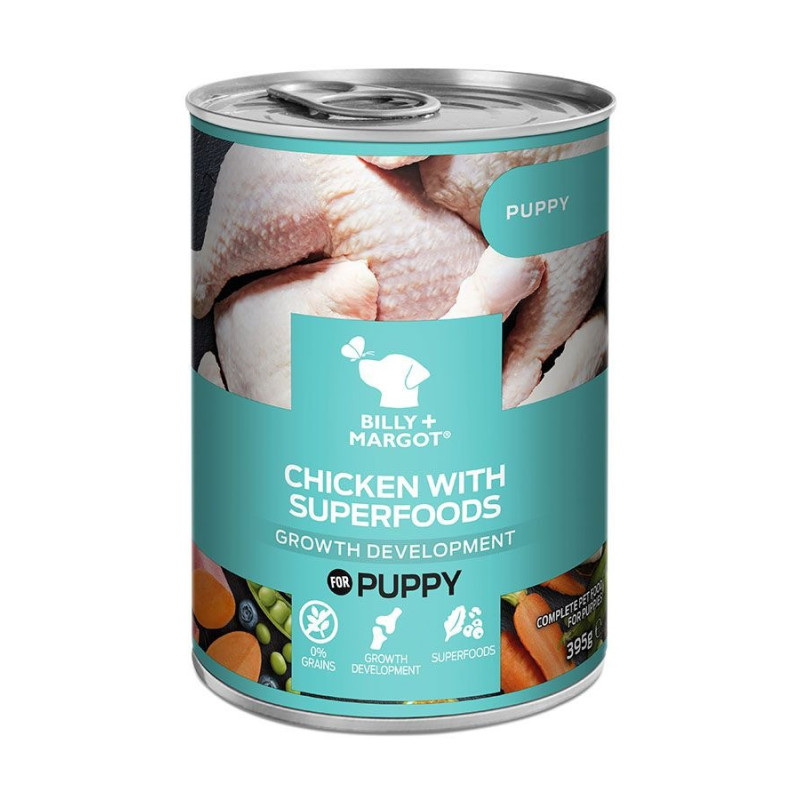 Billy & Margot 395g Puppy Chicken with Superfoods Can