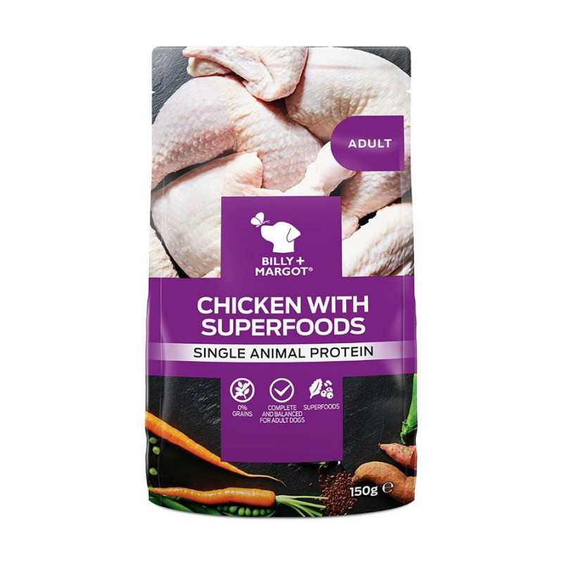 Billy & Margot 150g Adult Chicken with Superfoods Pouch