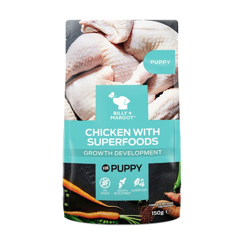 Billy & Margot 150g Puppy Chicken with Superfoods Pouch