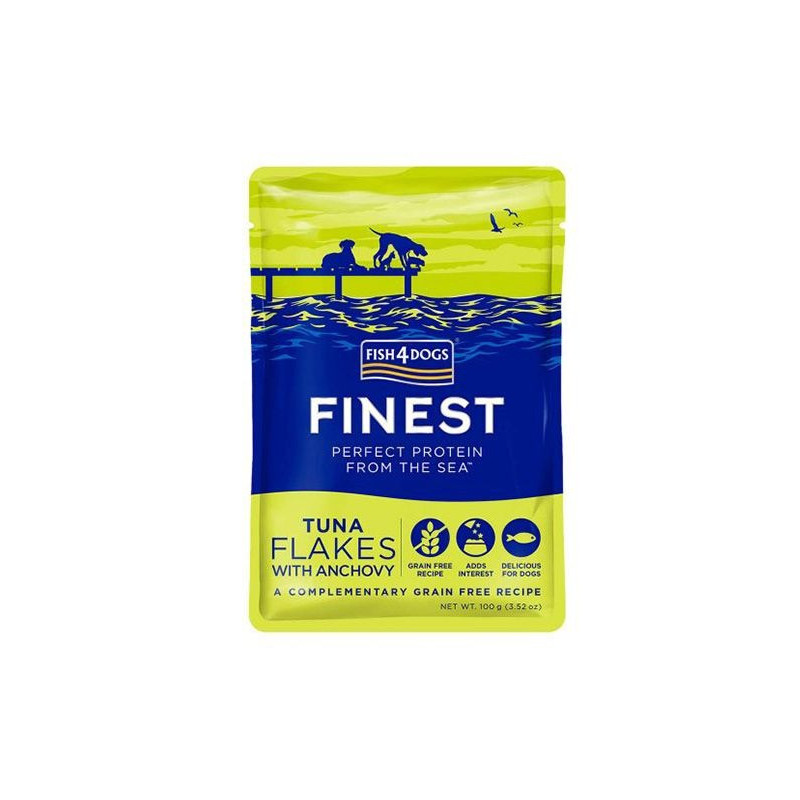 Fish4Dogs 100g Tuna Flakes with Anchovy Wet Food