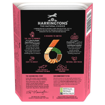 Harringtons 380g x 6 Just 6 Salmon Grain Free Wet Dog Food