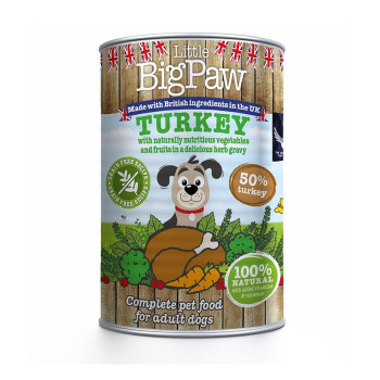 Little Big Paw Dog Turkey 390g Tin, 390 g