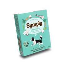 Symply 395g Adult Ocean Fish, Brown Rice And Veg Wet Dog Food, Brown