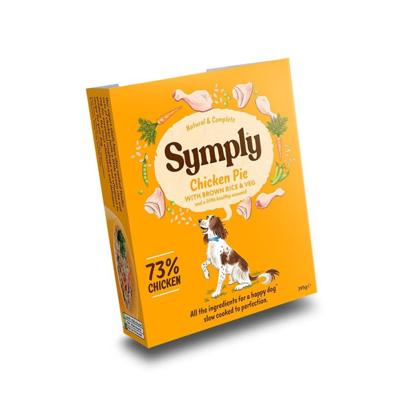 Symply 395g Adult Chicken, Brown Rice And Veg Wet Dog Food, Brown