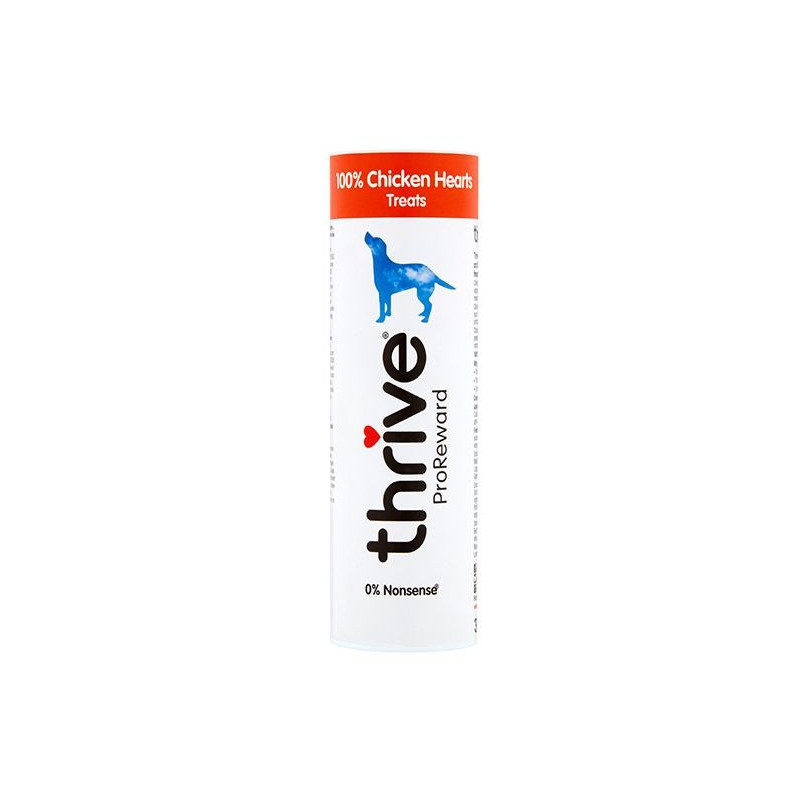 Thrive Chicken Hearts Dog Treats, 30 G, brown