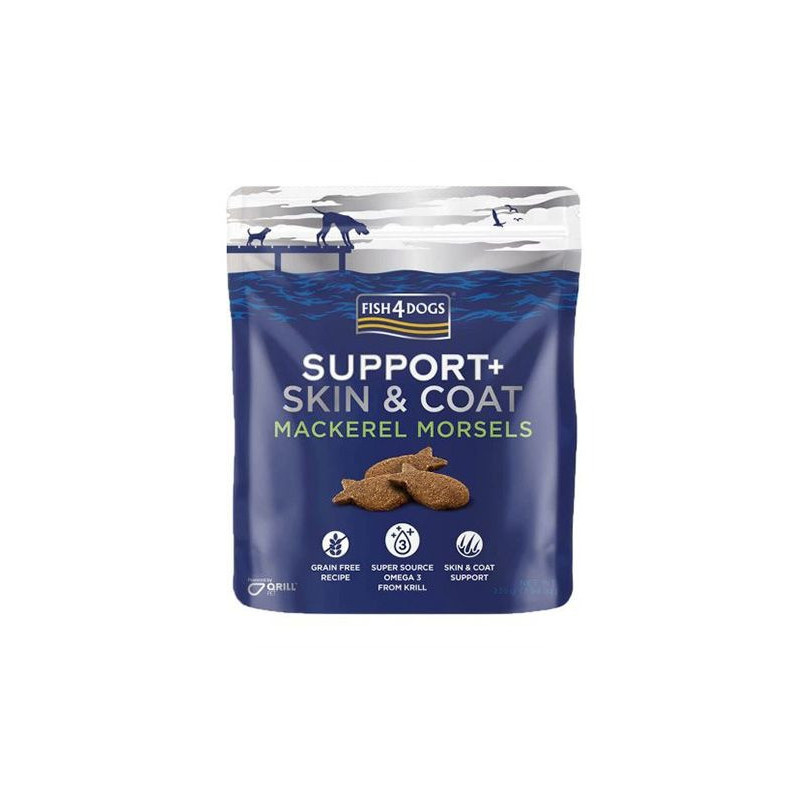 Fish4Dogs Support+ Skin & Coat Mackerel Morsels, 225 g