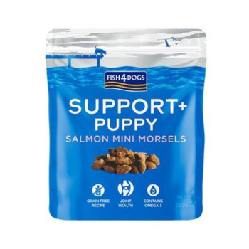 Fish4Dogs Support+ Puppy Salmon Mini Morsels Treat, 150 g, brown