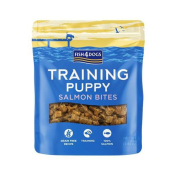 Fish4Dogs Training Puppy Salmon Bites Treats, 80 g, brown