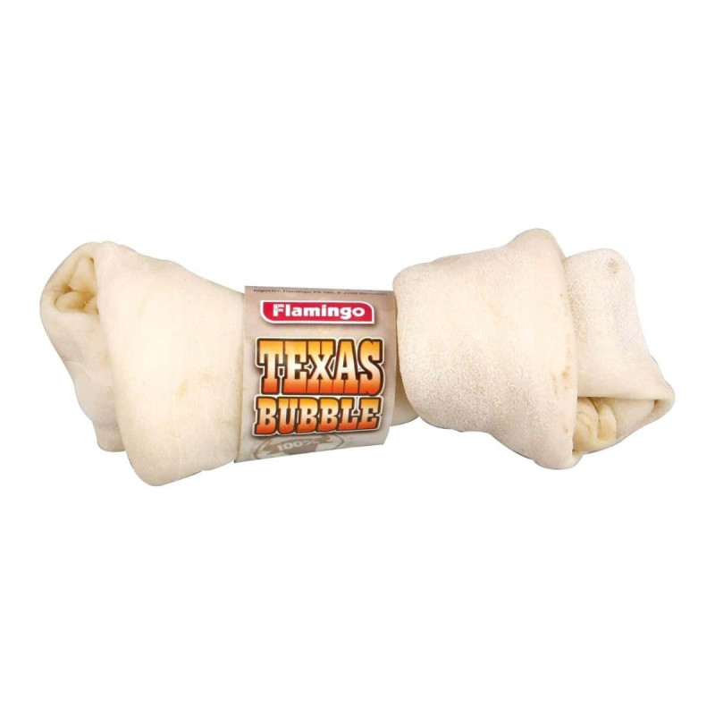 Flamingo Texas Bubble Rawhide Bone Dog Treats, 17-20cm, white