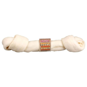 Flamingo Texas Bubble Rawhide Bone Dog Treats, 20-25cm, white