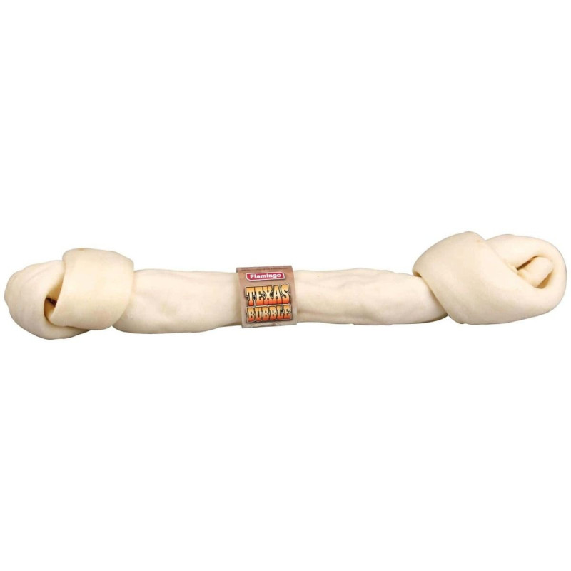 Flamingo Texas Bubble Rawhide Bone Dog Treats, 38-41cm, white