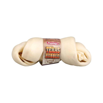 Flamingo Texas Bubble Rawhide Bone Dog Treats, 10-12cm, white