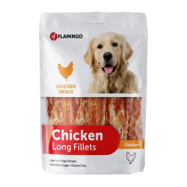 Flamingo Chicken Breast Fillet Dog Treats, os, Natural color