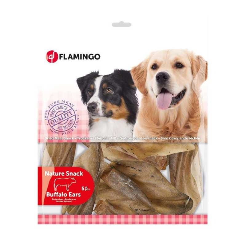 Flamingo Buffalo Ears 5 pieces, 60 g, Natural color