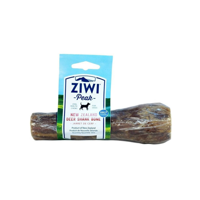 ZiwiPeak Deer Shank Bone, half, dark brown
