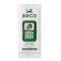 Beco Bamboo Coconut Scented Dog Wipes, White