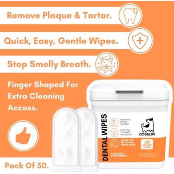 DogsLife Dental Wipes Dog 50pcs