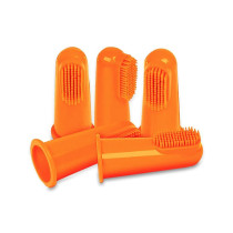 DogsLife Silicone Finger Dental Brushes Dog 5pcs, Orange