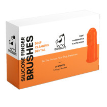 DogsLife Silicone Finger Dental Brushes Dog 5pcs, Orange