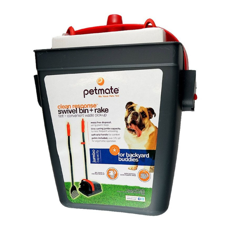 Petmate Clean Response Swivel Bin & Rake