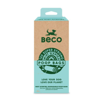 Beco Bags Mint Scented Poo Bags 120pcs, 120pcs, Dark green